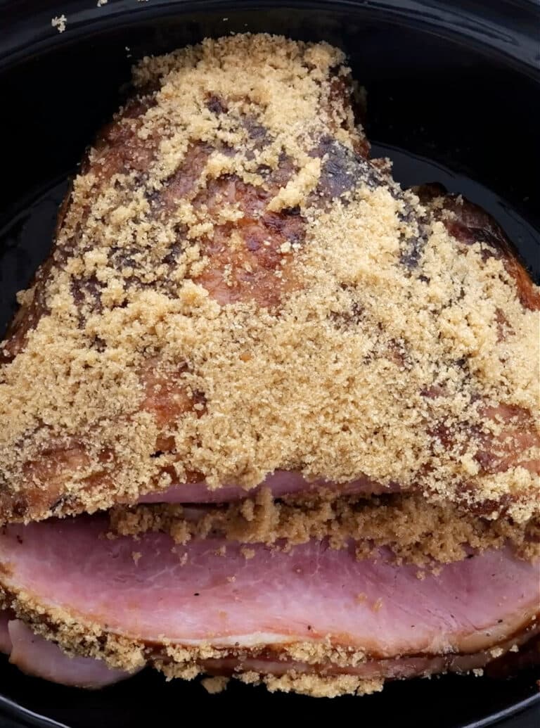 Slow Cooker Brown Sugar And Cola Glazed Ham Spicy Southern Kitchen