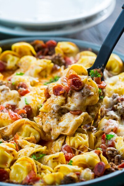 One Pot Meaty Tortellini Spicy Southern Kitchen