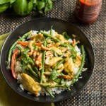 Basil, Chicken, and Green Beans in Coconut Curry Sauce