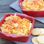 Mac and Pimiento Cheese with Ritz cracker topping