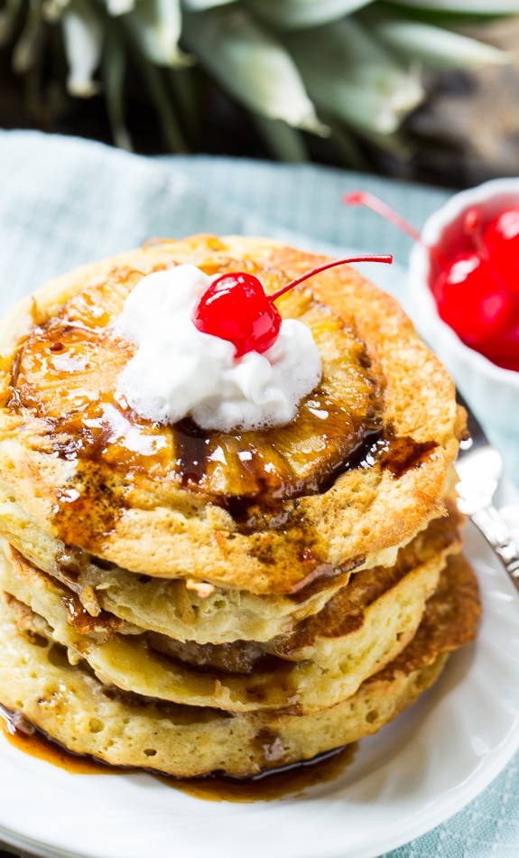 syrup Kitchen Upside Pancakes to  Spicy pineapple  how  Down pancake make Southern Pineapple