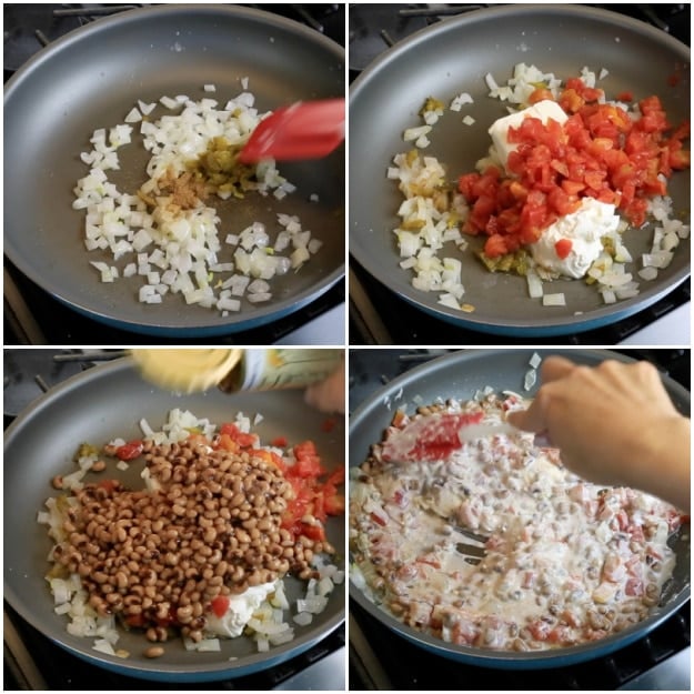 Mixing the ingredients.