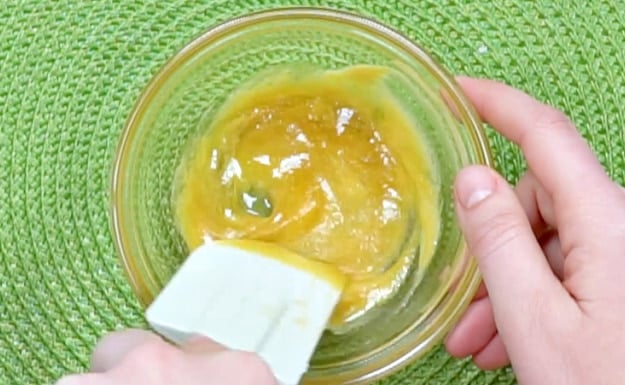Honey and mustard mixture.