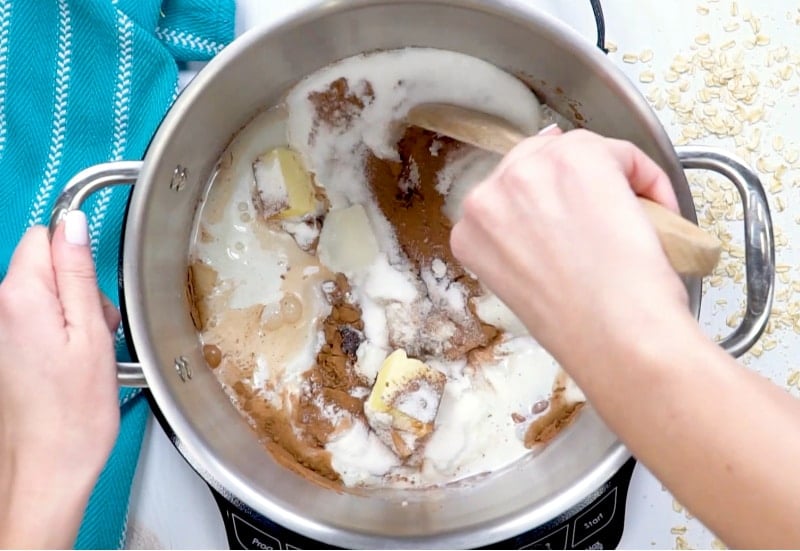 Ingredients in saucepan.