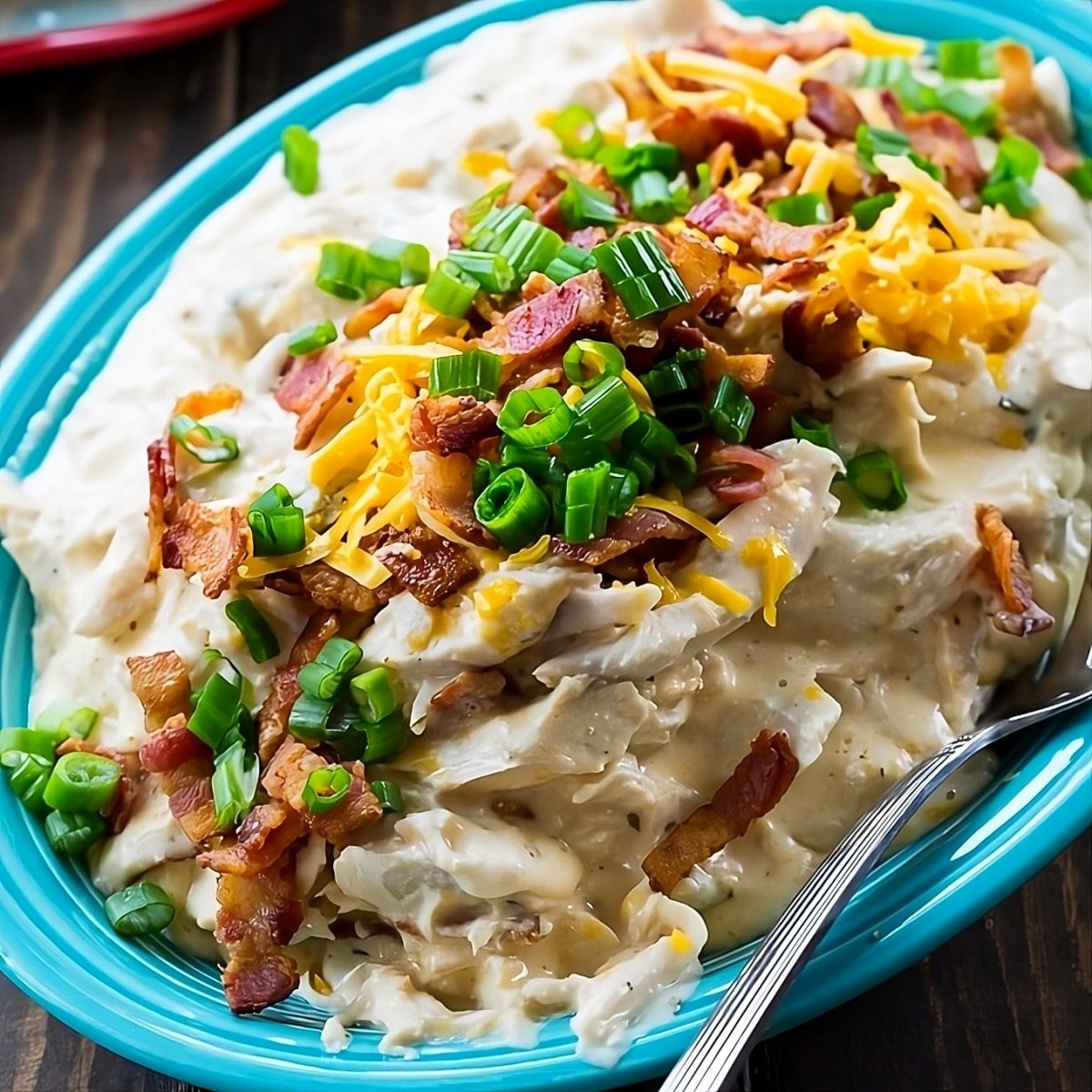 Instant Pot Crack Chicken on a serving platter.