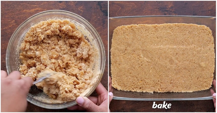 Making the crust.