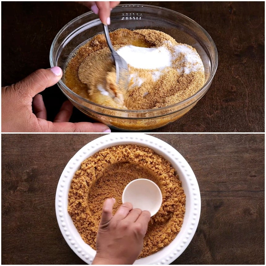 Making the crust.