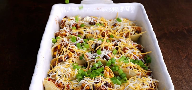 Cheese and green onion added.