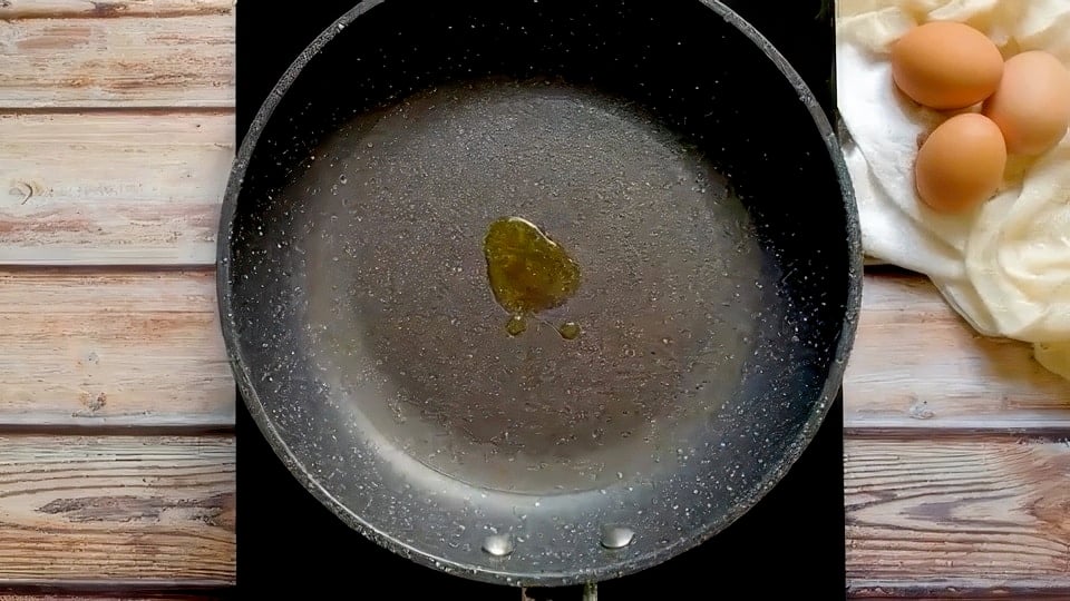 Heat oil in pan.