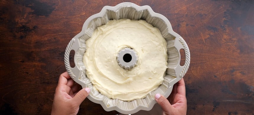 Batter in pan.