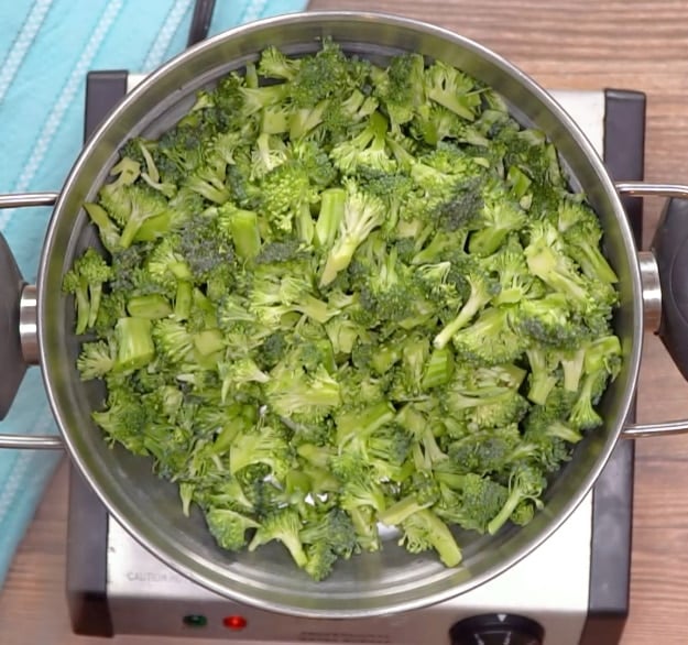 Steamed broccoli.