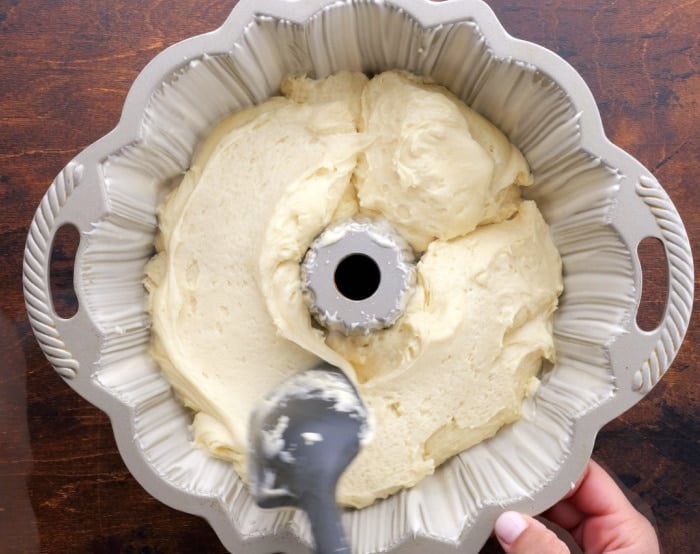 Batter in pan.