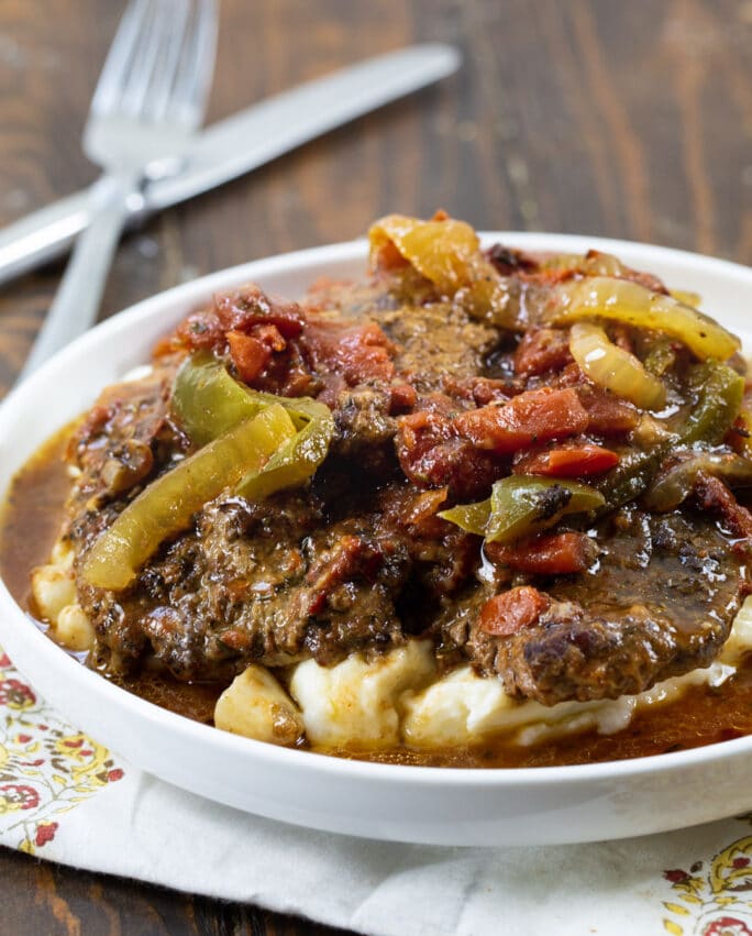 Slow Cooker Swiss Steak - Spicy Southern Kitchen