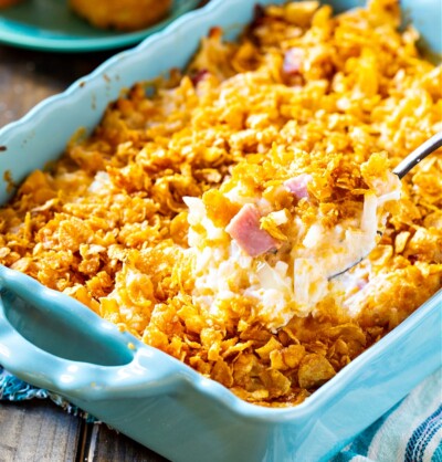 Funeral Potatoes with Ham - Spicy Southern Kitchen