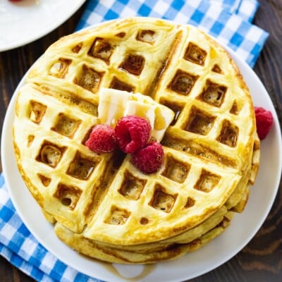 Overnight Yeast Waffles - Spicy Southern Kitchen