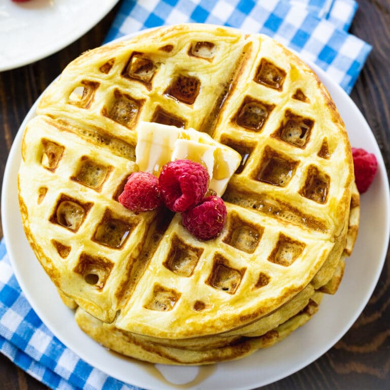 Overnight Yeast Waffles Spicy Southern Kitchen