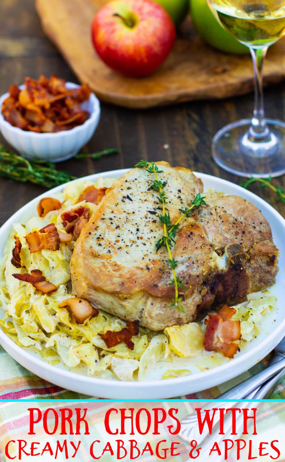 Pork Chops with Creamy Cabbage and Apples Spicy Southern Kitchen