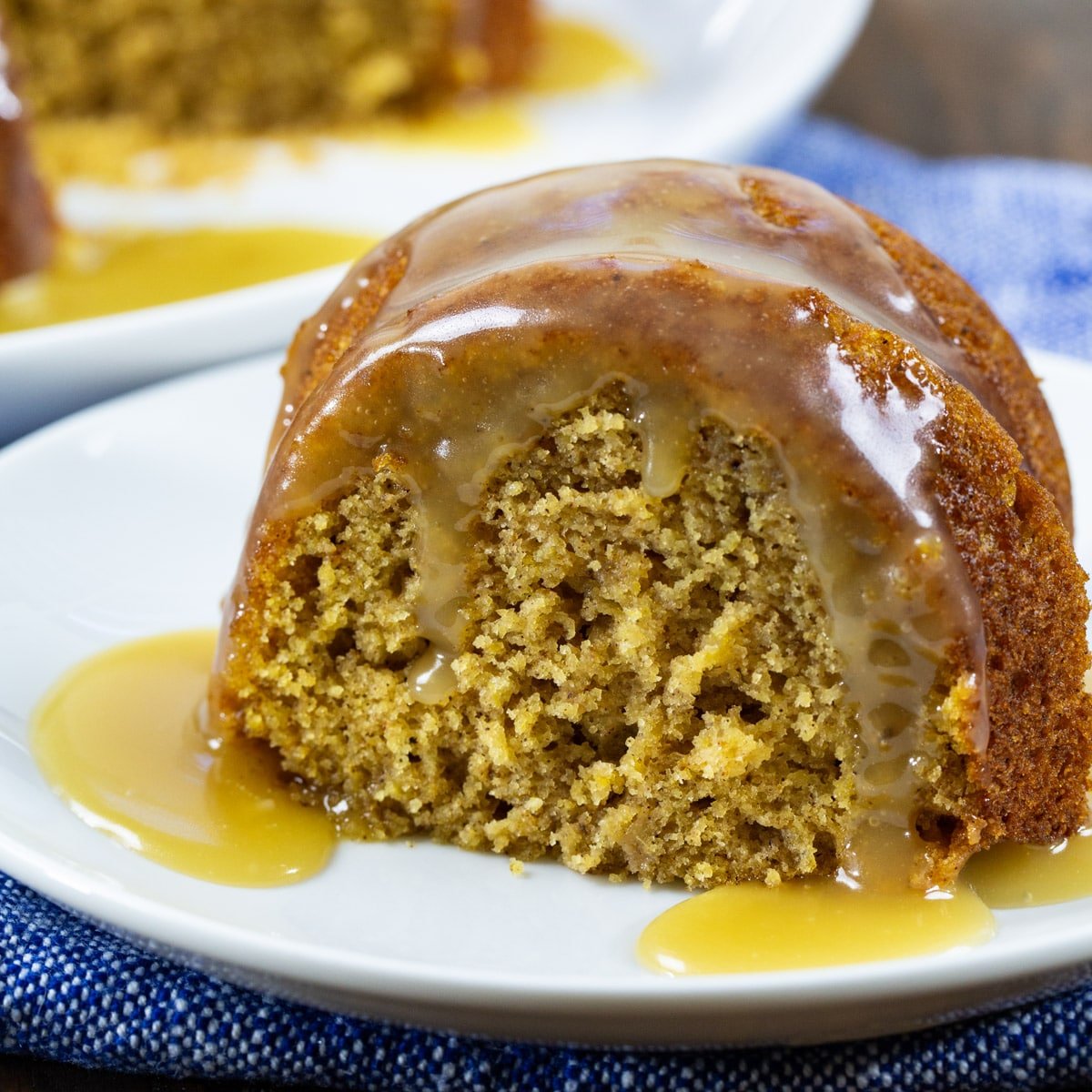 Slice of Butternut Squash Cake on a plate.