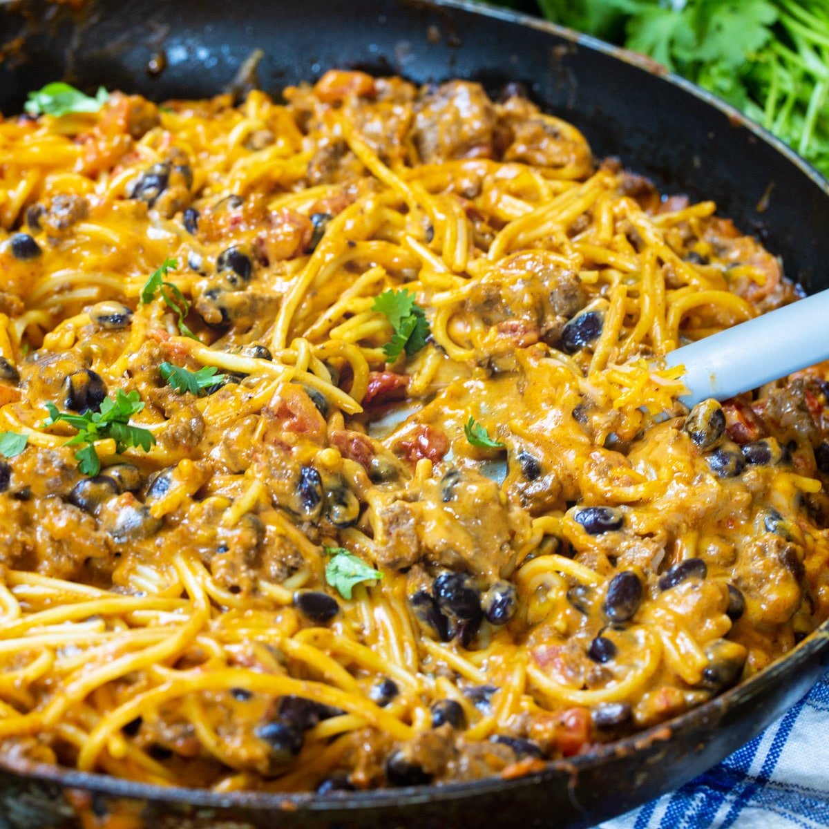 Creamy Taco Spaghetti Spicy Southern Kitchen