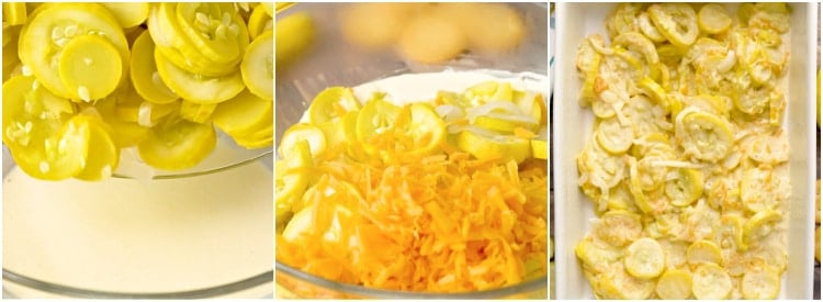 Mixing the ingredients together.