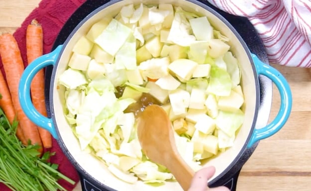 Potatoes added.