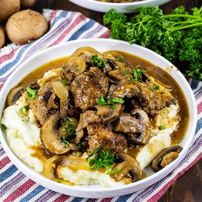 Meatloaf Meatballs with Brown Gravy - Spicy Southern Kitchen