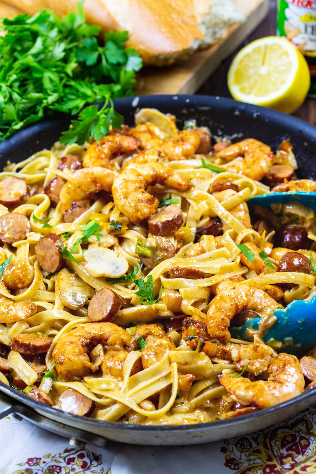 Cajun Pastalaya in a large skillet.