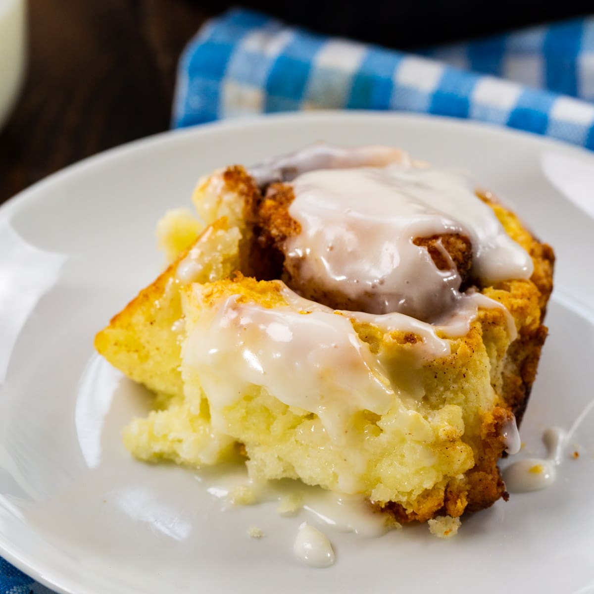 Buttermilk Biscuit Cinnamon Rolls on a plate.