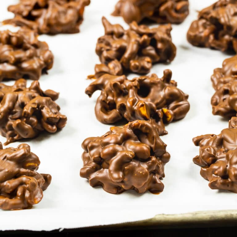 Chocolate Peanut Clusters with Pretzels Spicy Southern Kitchen