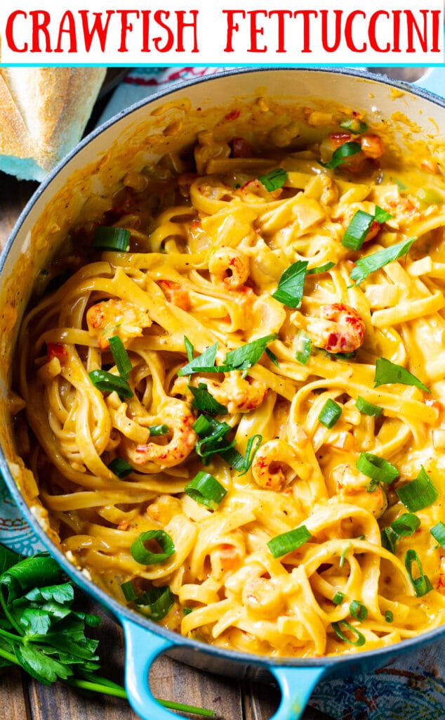 Crawfish Fettuccine - Spicy Southern Kitchen