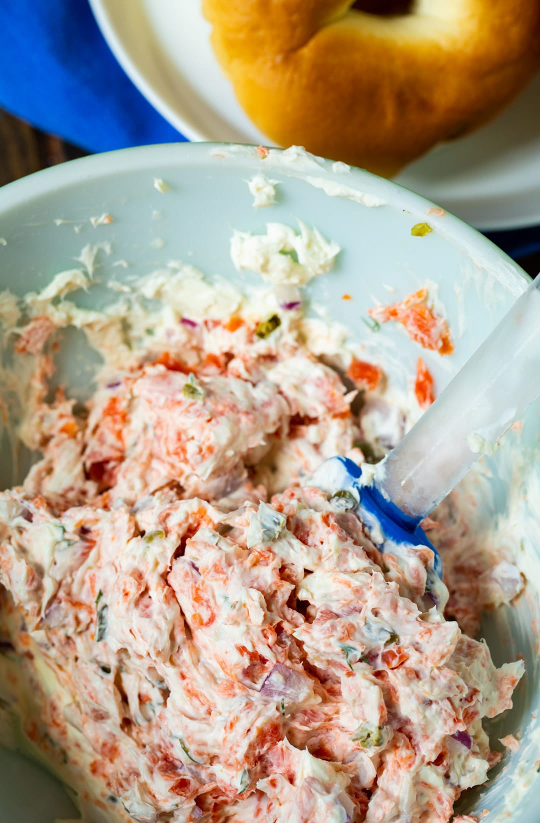 Salmon Spread in a large mixing bowl.