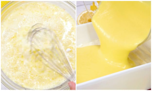 Making the pudding layer.