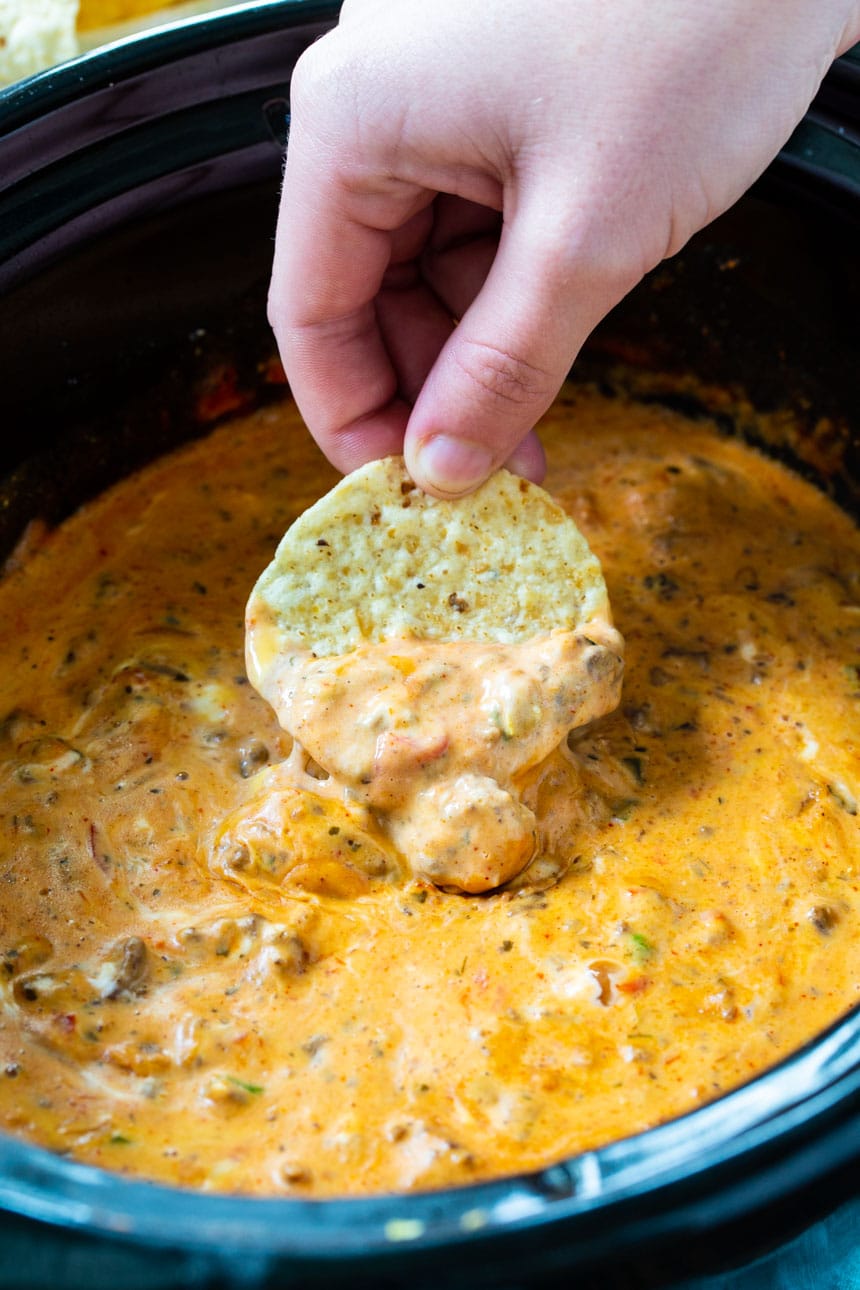 Slow Cooker Cream Cheese Taco Dip - Spicy Southern Kitchen