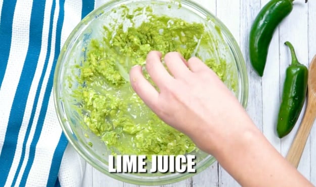 Lime juice added.
