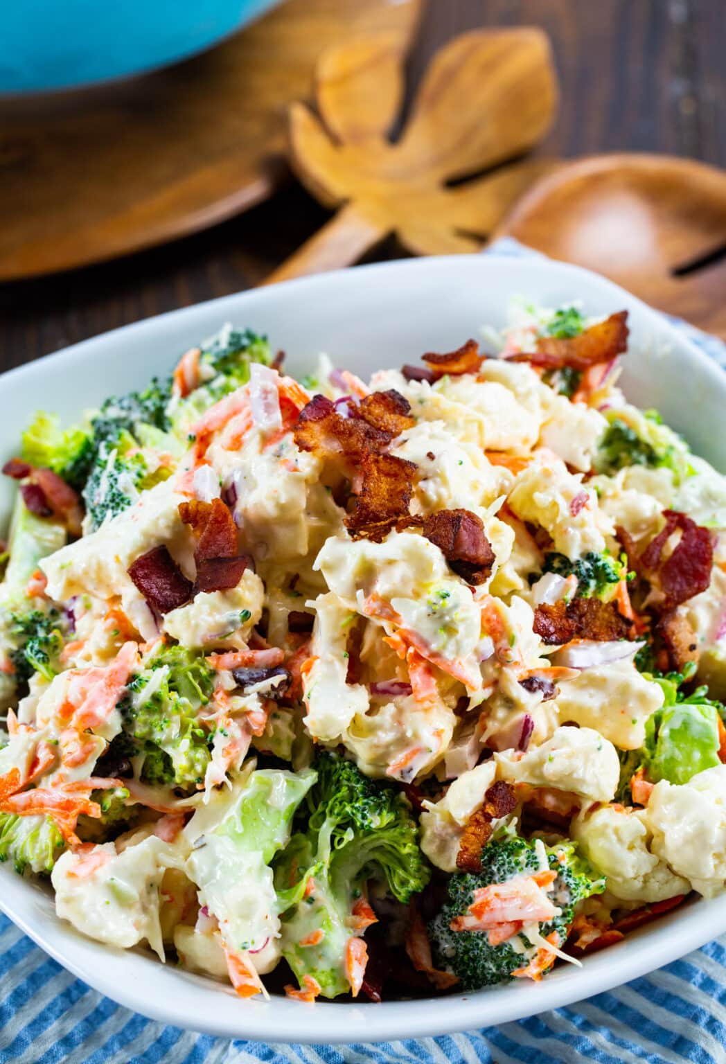 Marinated Broccoli and Cauliflower Salad - Spicy Southern Kitchen