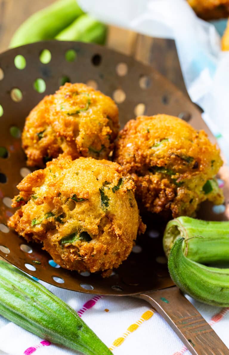Okra Hush Puppies Spicy Southern Kitchen