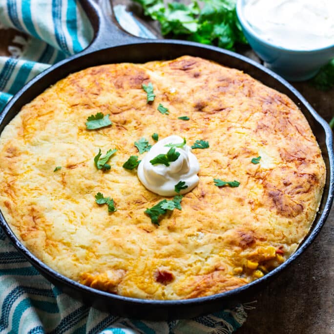 Mexican Chicken Cornbread Casserole - Spicy Southern Kitchen