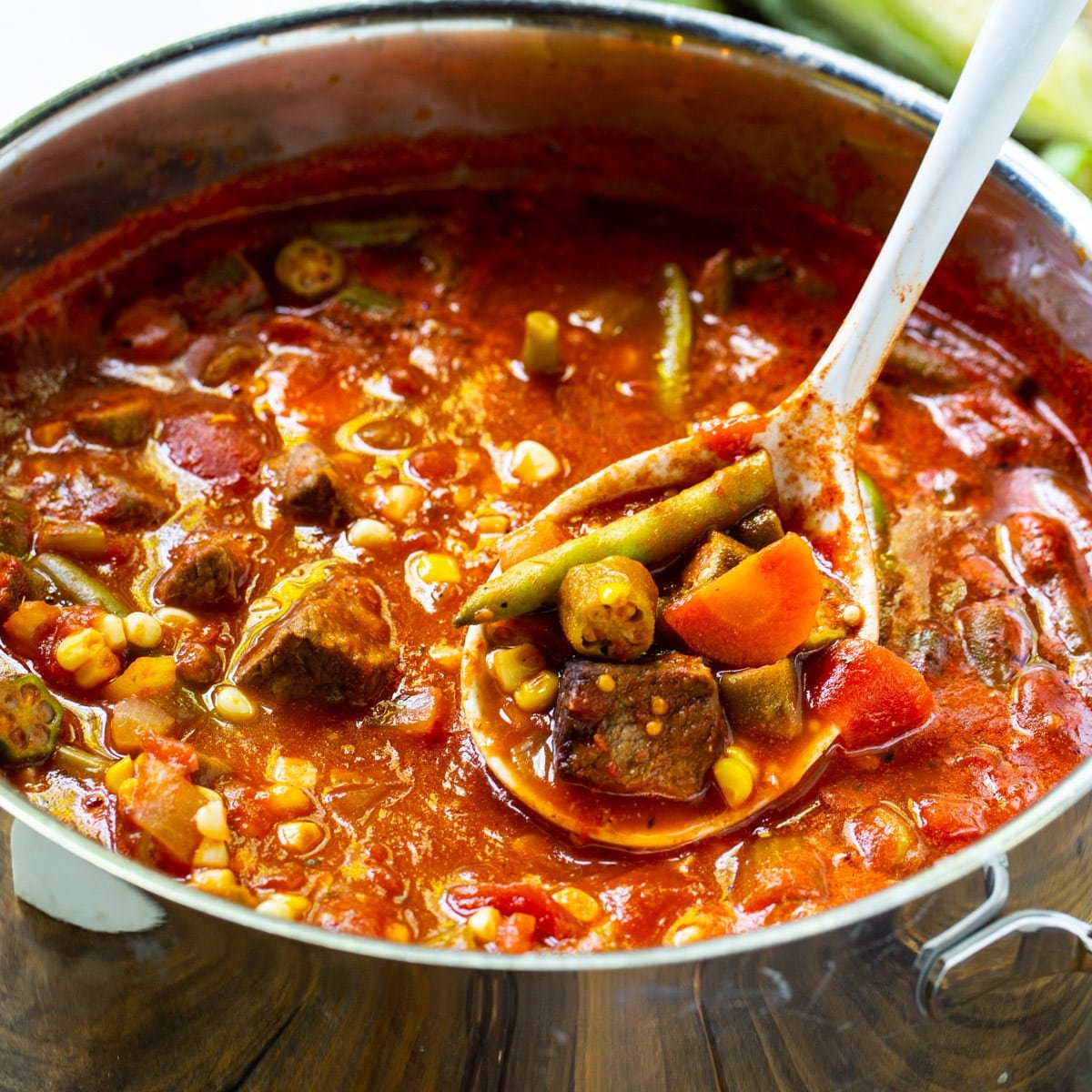 Vegetable Beef Soup in a large pot.