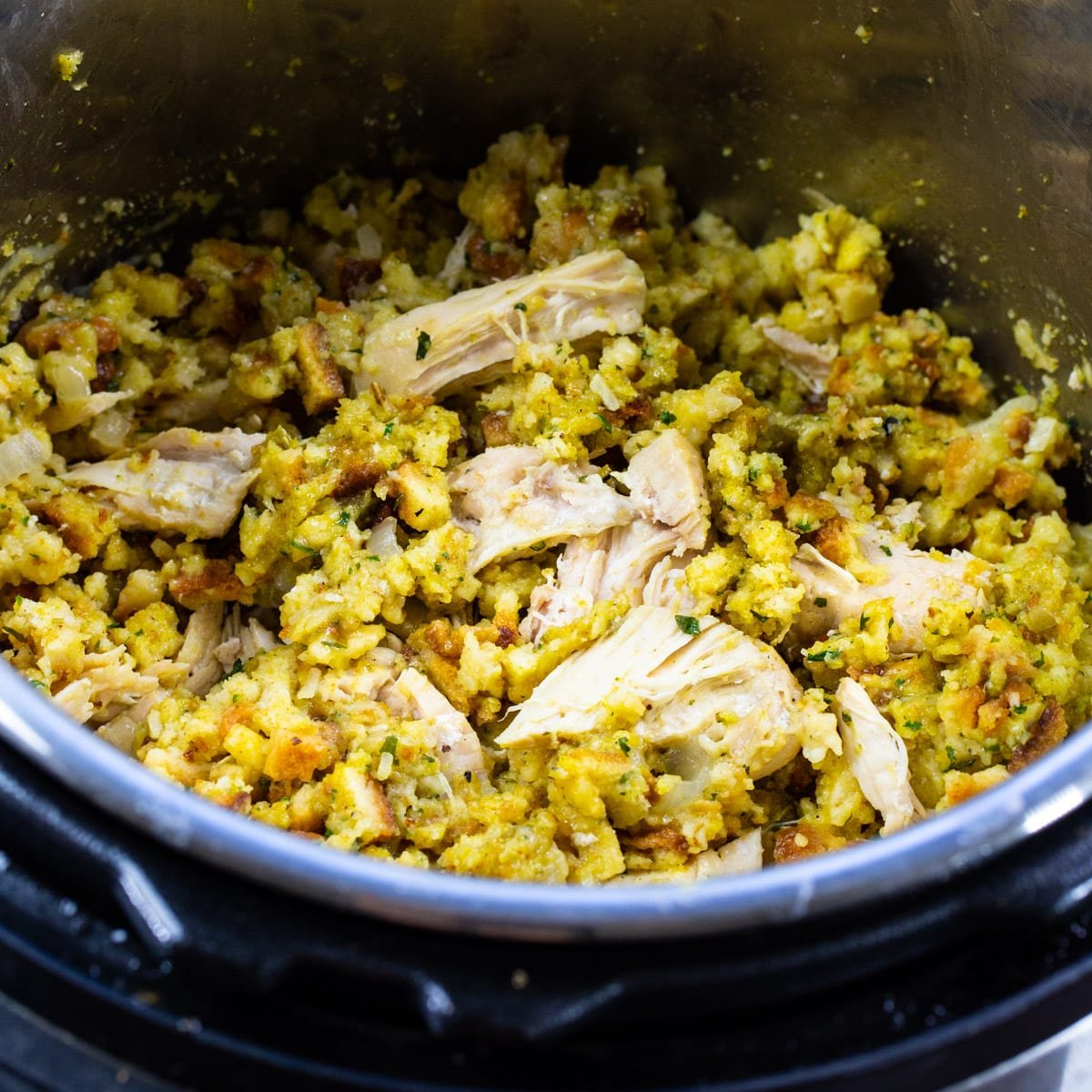  Chicken and Stuffing in an instant pot.