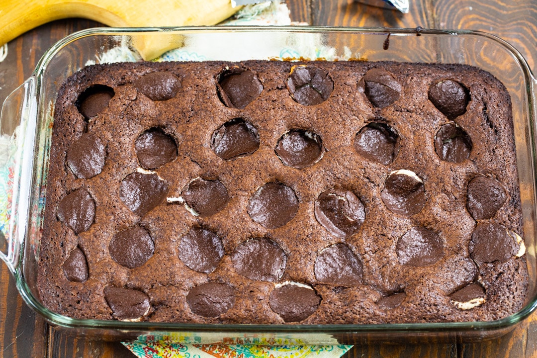 Brownies just after being removed from oven.