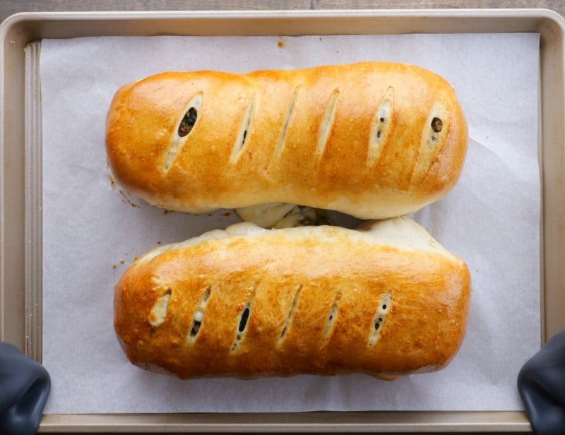 Two Baked loaves of bread.