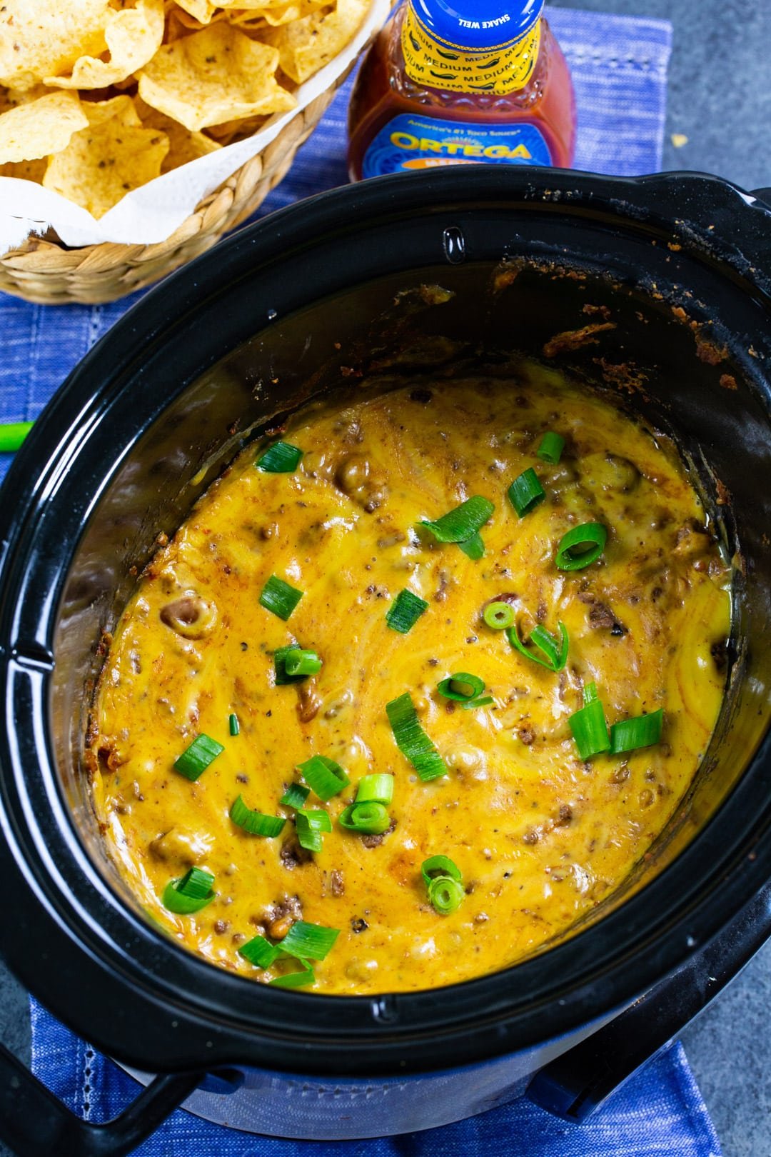 Bean Dip in a slow cooker.
