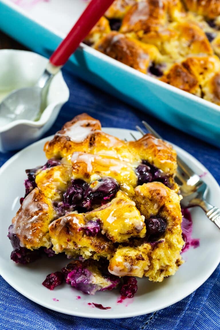 Blueberry Cinnamon Roll Bake Spicy Southern Kitchen 5345