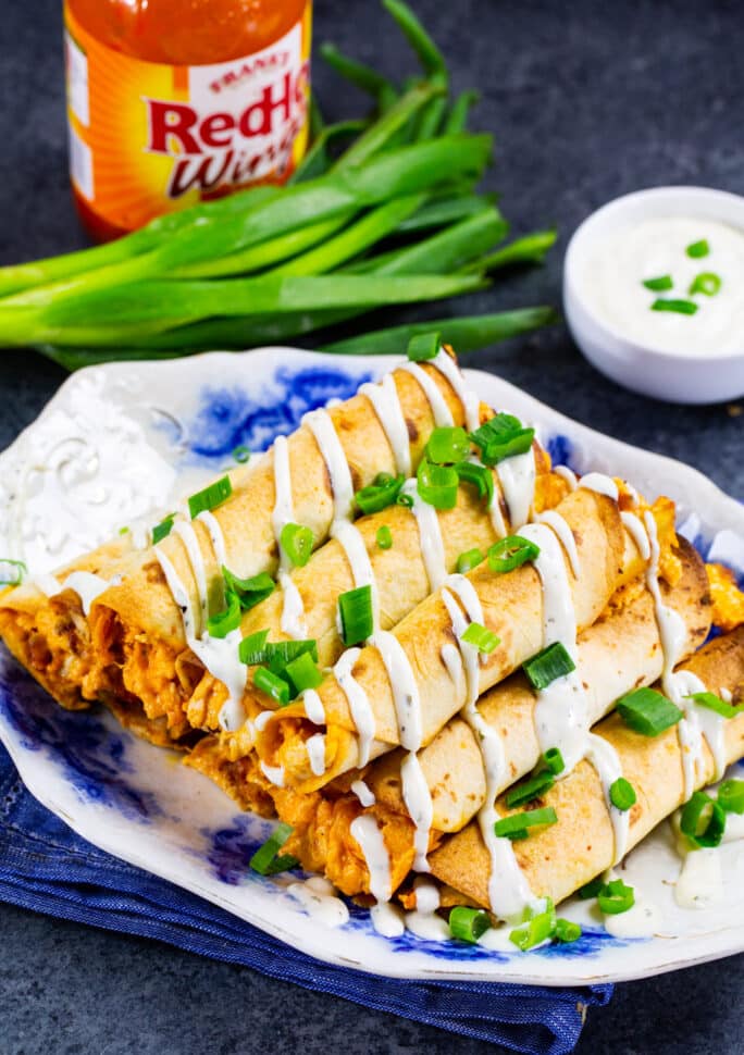 Cheesy Buffalo Chicken Taquitos Spicy Southern Kitchen