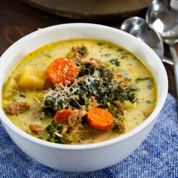 Slow Cooker Tuscan Sausage Soup Spicy Southern Kitchen