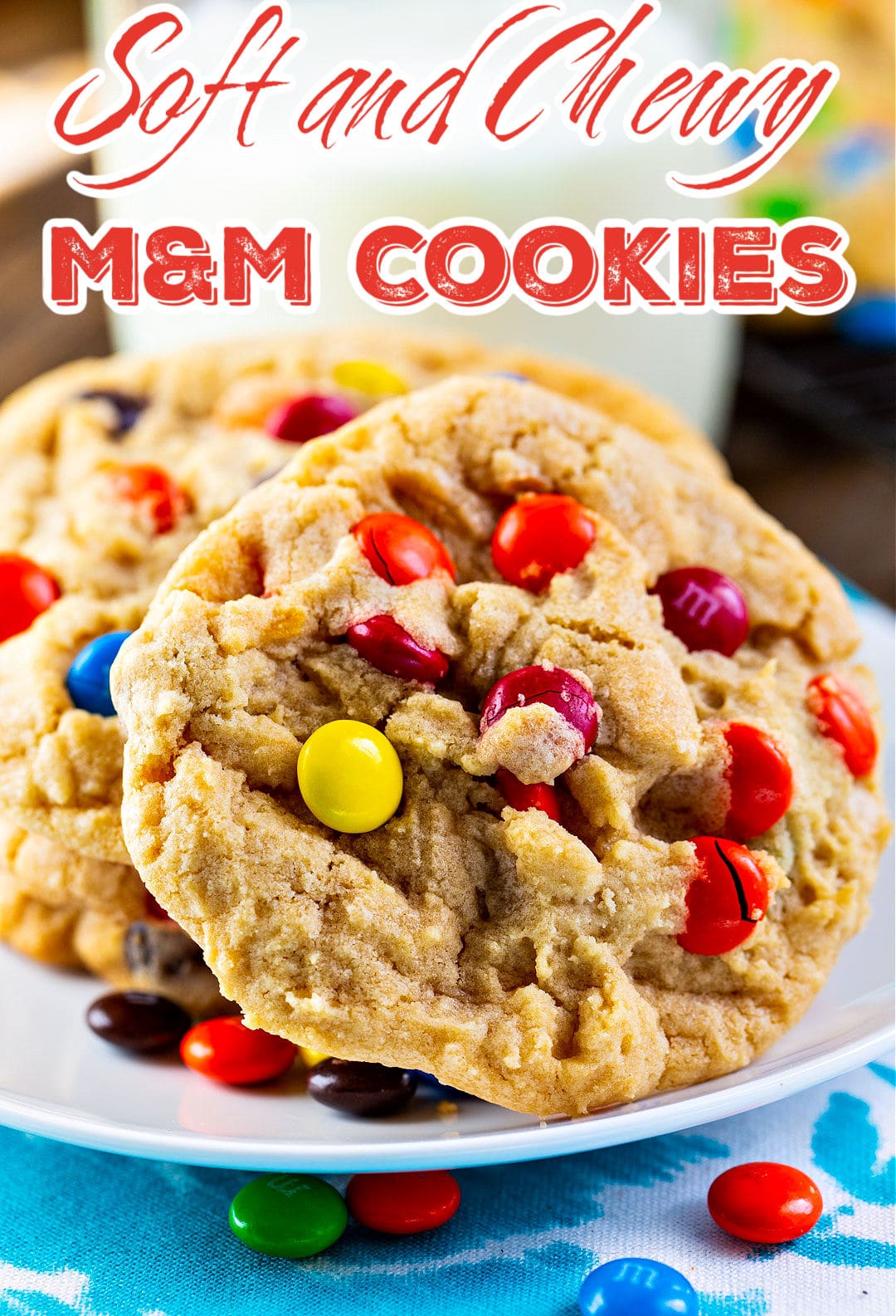 Soft and Chewy M&M Cookies Recipe - Handle the Heat