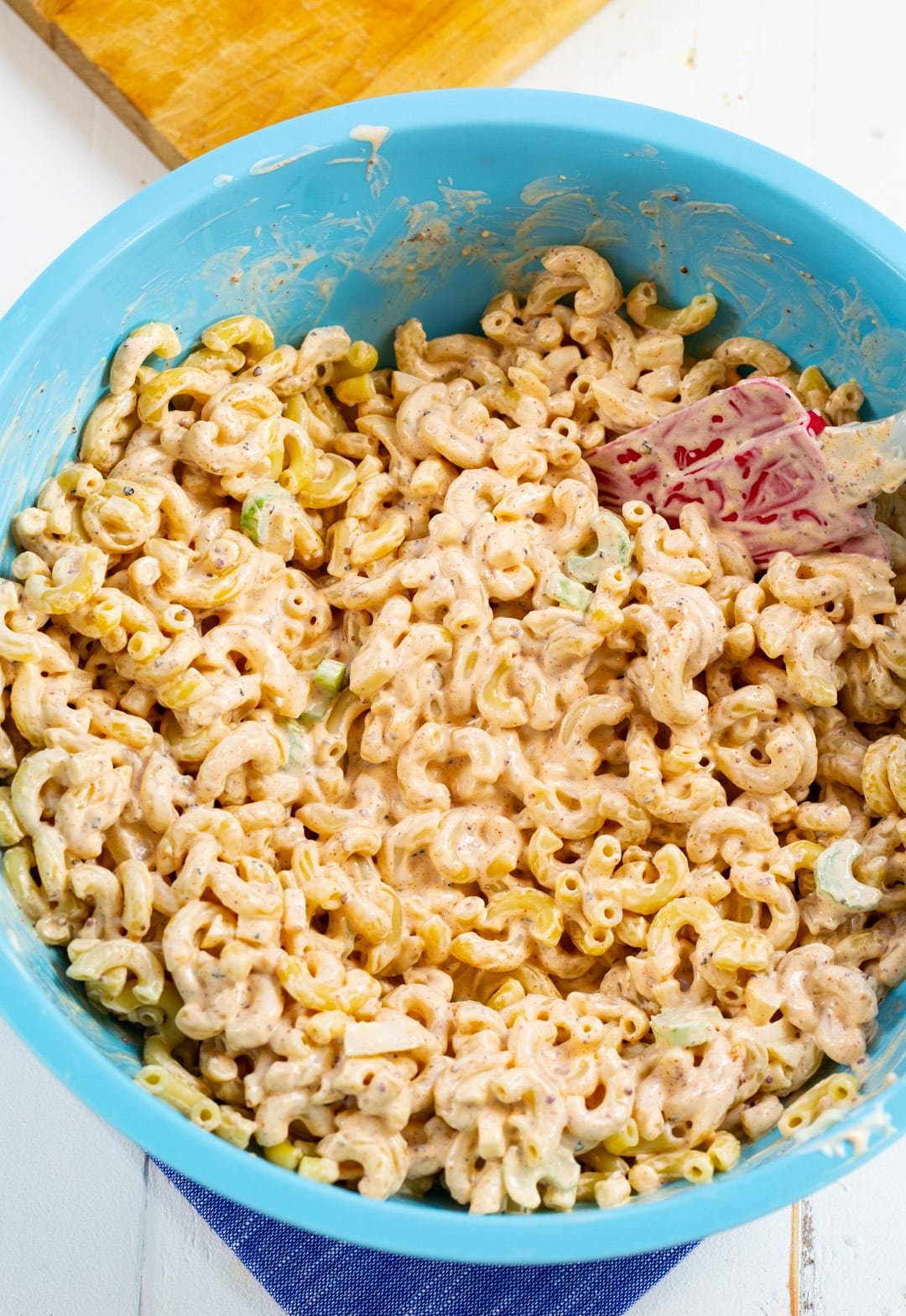 Macaroni Salad successful  a mixing bowl.