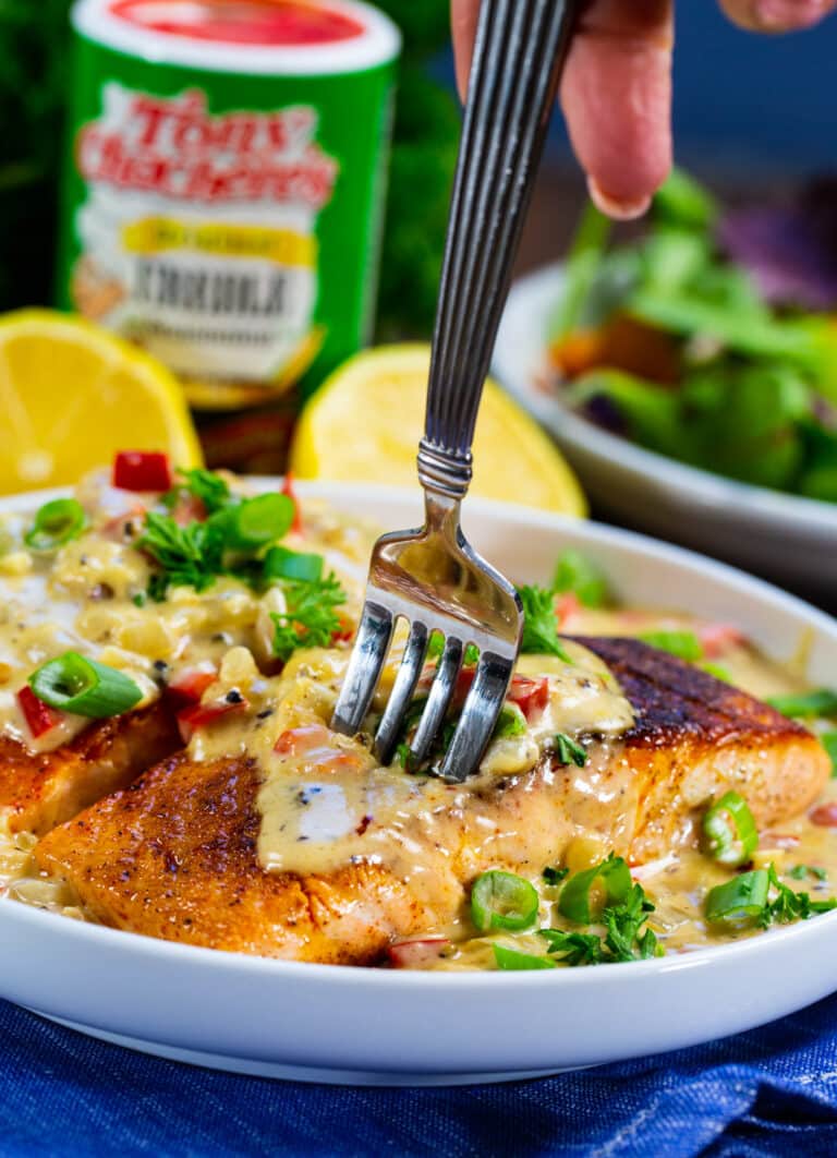 Cajun Salmon with Creamy Parmesan Sauce Spicy Southern Kitchen