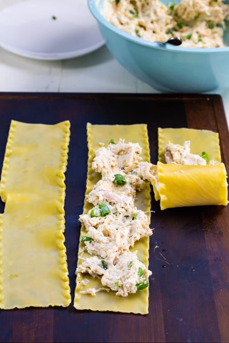 Chicken Alfredo Lasagna RollUps Spicy Southern Kitchen