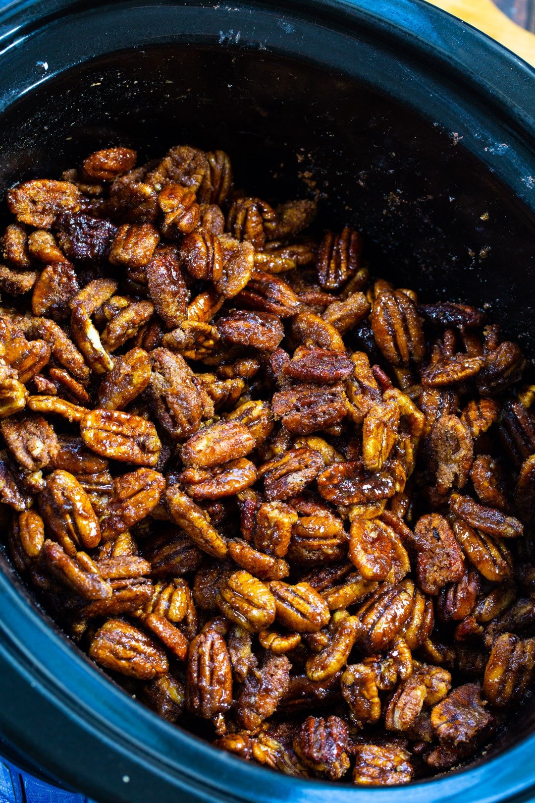 Candied Pecans in a slow cooker.